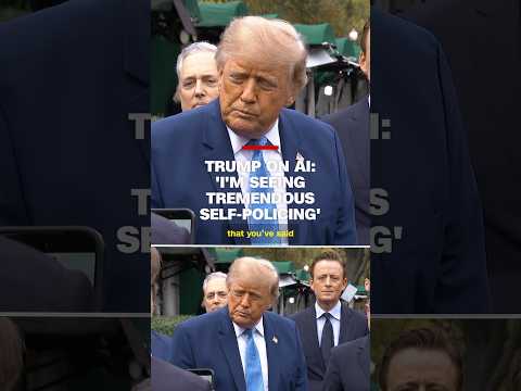 Trump on AI: ‘I’m seeing tremendous self-policing’