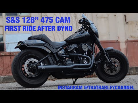 Softail Fat Bob S&S 128" 475 Cam First Ride After Dyno