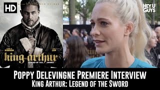Poppy Delevingne Premiere Interview - King Arthur: Legend of the Sword video