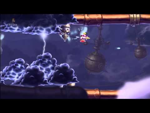 Rayman Legends (1080i HD) Walkthrough Part 87 - Riding the Storm