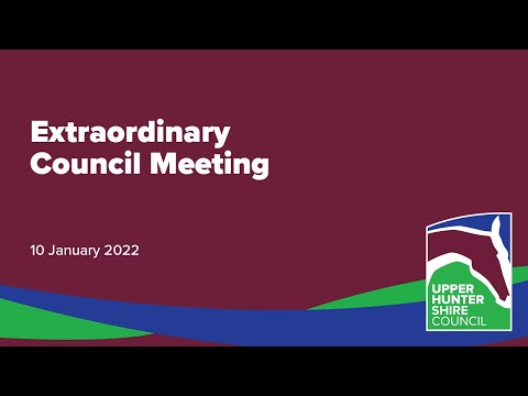 Extraordinary Council Meeting - 10 January 2022