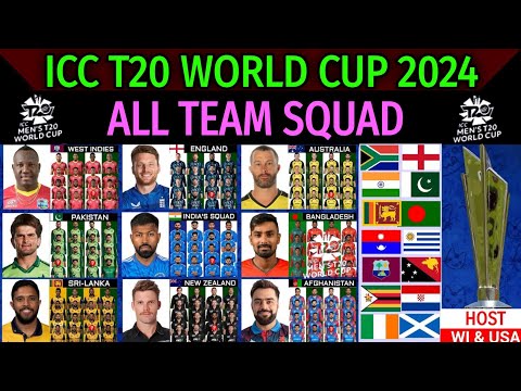 T20 World Cup 2024 - Schedule & All Teams Squad | All Teams Squad for T20 World Cup 2024