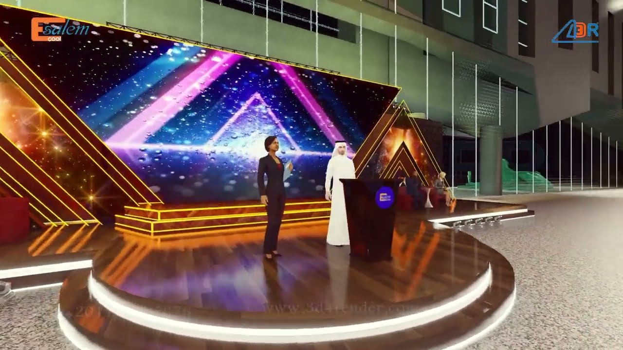 Conference Stage Design and the render in lumion 3D Model