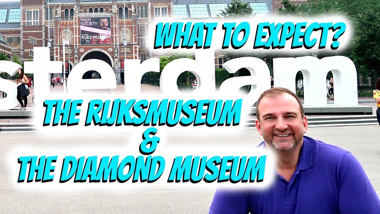 Join a traveler's adventure through Amsterdam's esteemed Rijksmuseum and dazzling Diamond Museum in this captivating video.