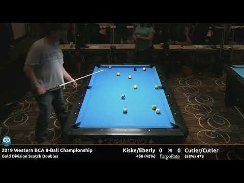 Kiske/Eberly vs Cutler/Cutler - Gold Scotch Doubles - 2019 Western BCA 8-Ball Championship