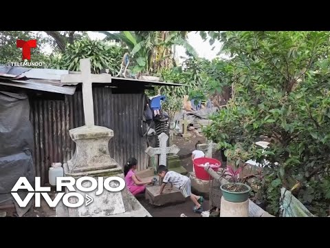 Familias comparten su experiencia viviendo en el cementerio entre tumbas en El Salvador