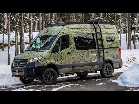 VAN BUILD UPDATE #2 - Jayco Terrain 4x4 Sprinter - Backwoods HQ Tour, Bumpers, Rack, Interior.