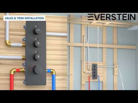 Install the EVERSTEIN SFS-1034-BK12: Enjoy Thermostatic Control and LED Lights in Your Shower