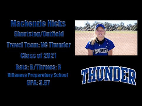 Fast pitch Softball College Recruitment Skills Demonstration Mackenzie Hicks Class of 2021