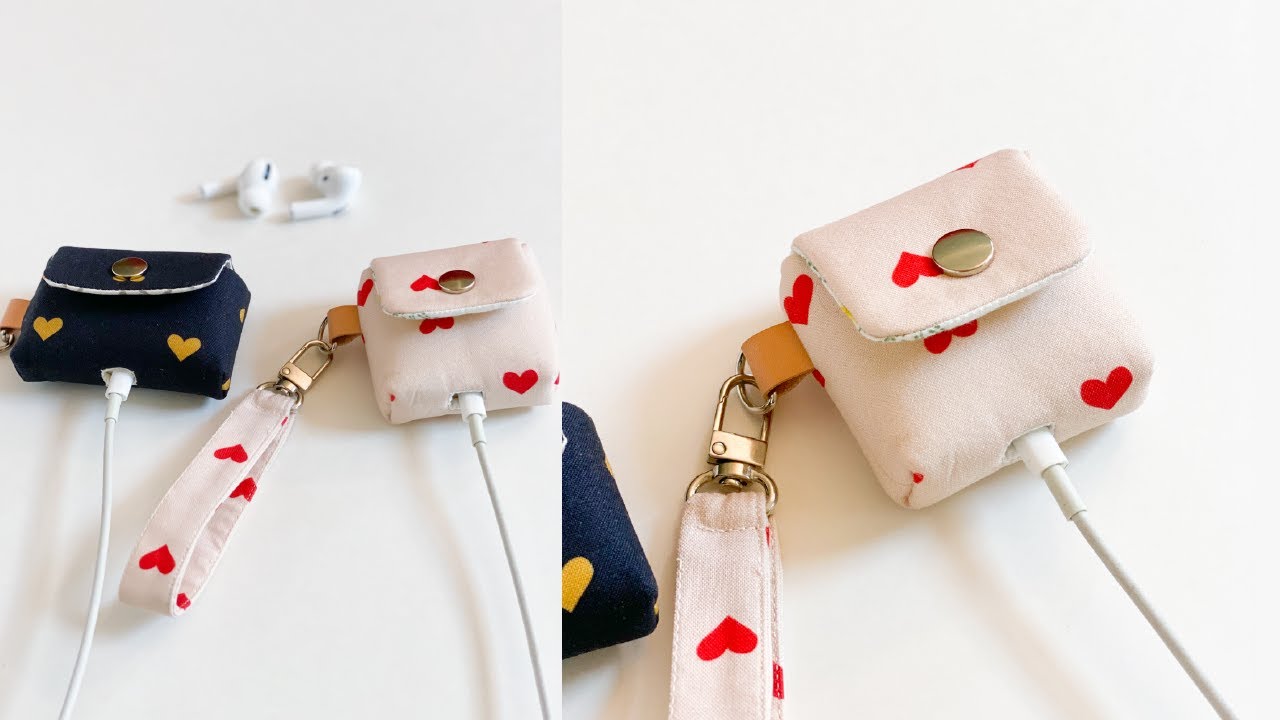 How to sew Pretty AirPods Cases | Mini Case DIY  | Stylish AirPods Fabric Case