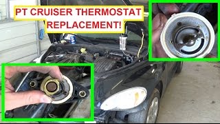 Chrysler PT Cruiser Thermostat Removal and Replacement! 2.4 Engine 2001-2009