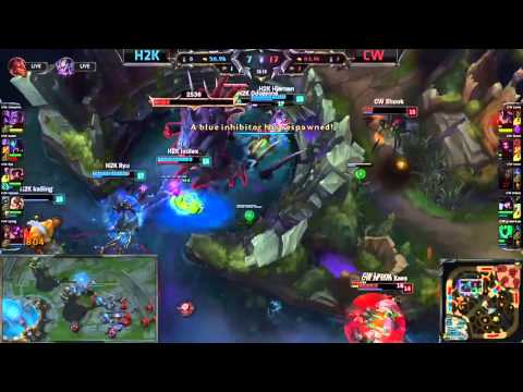 Highlights: H2k Gaming (H2k) vs. Copenhagen Wolves (CW) - LCS EU Week 8 Day 2