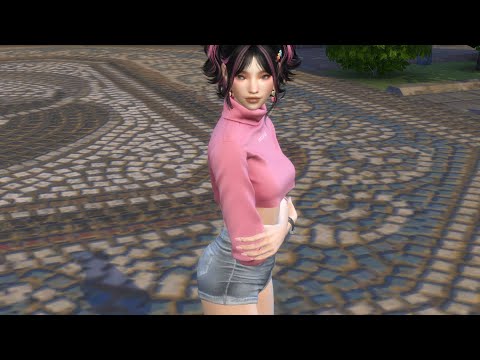sims high detail download dyed-hair female Alizee Blanchet by Bonita100 Game Video Preview