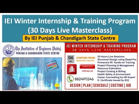 30 days Online Vocational Training Program Institution of Engineers India Rajasthan State Centre