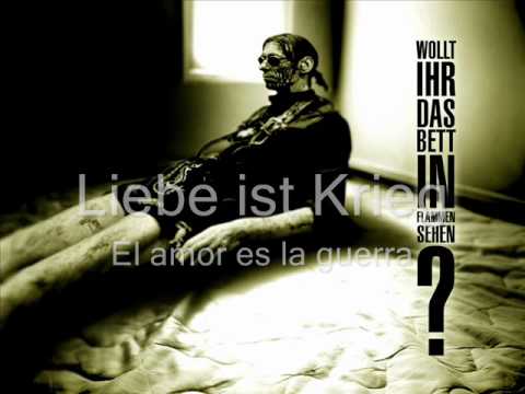 Rammstein - Wollt ihr das Bett in Flammen sehen? (Letras Alemán - Español)