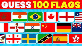 Guess the 100 Flags in 3 Seconds 🌍🚩 | Easy to Impossible