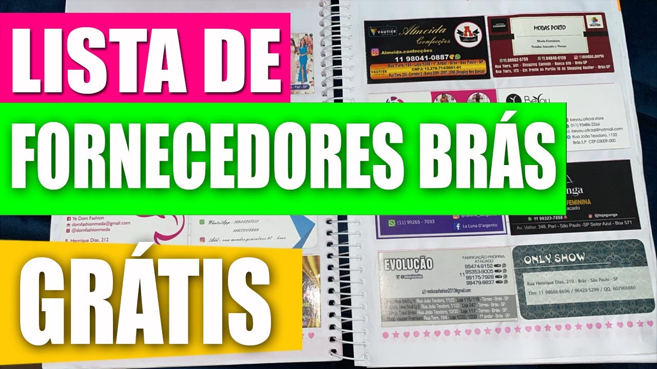LISTA DE FORNECEDORES DO BRÁS DE GRAÇA