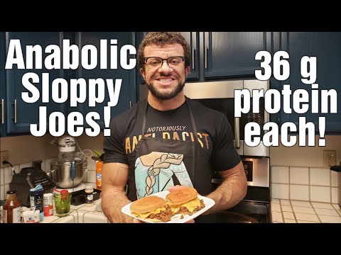 Anabolic Sloppy Joes - ONLY 262 CALORIES WITH 36 G...