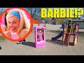 drone catches Barbie at haunted park (we found her!)