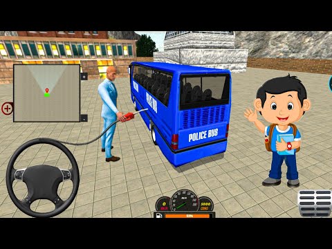 Us Police Bus Driving Games - New Update Bus Driving At Snow!! Bus Simulator Games Android