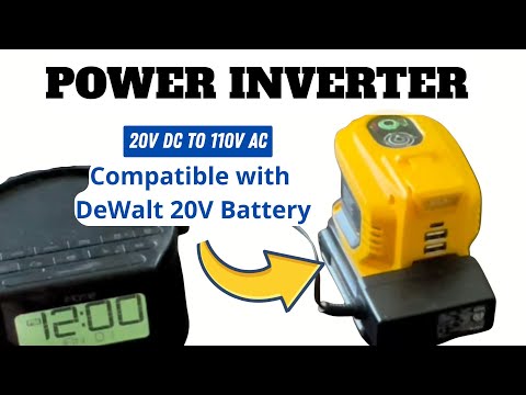 Portable Power Inverter Compatible with DeWALT 20V,Ecarke Real 200W Outdoor Generators with 2 USB&Type-C&AC,DC 20V to AC 110V Portable Power Station, Charger Adapter Battery Powered Outlet(no battery) video review thumbnail