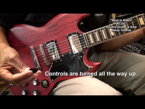 How I Set Up My Guitar & Amp For AC/DC Back In Black Electric YouTube Tutorials @EricBlackmonGuitar