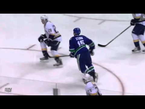 Shea Weber's Hit from Behind on Jannik Hansen 10/20/2011 [HD]