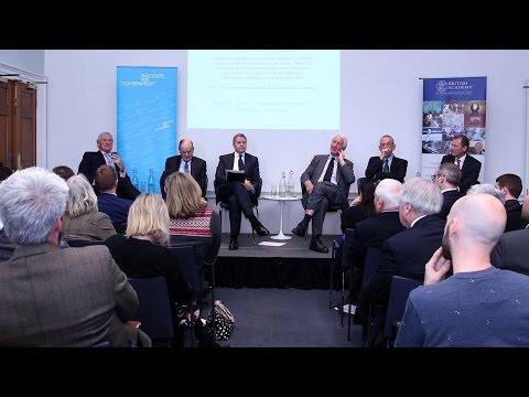 Sir Jeremy Heywood and Lord Amstrong speaking at 'Cabinet secretaries: in conversation' event