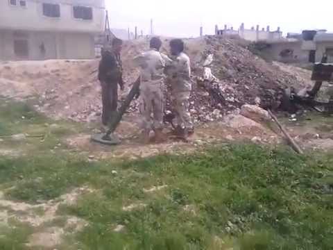 استهداف مقرات النظام في مدينة مورك بقذائف الهاون من قبل لواء أنصار الحق في ريف حماة