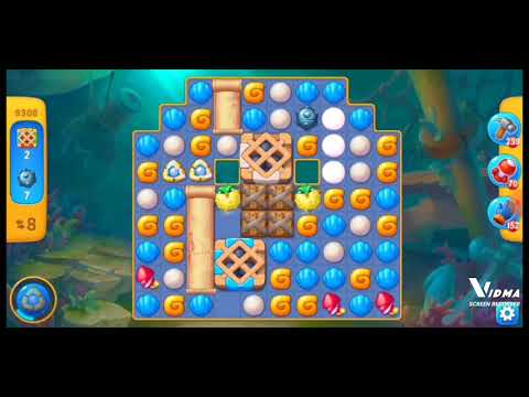 Fishdom. 9308 level no boosters and diamonds. 12 moves (❌ no lightning)