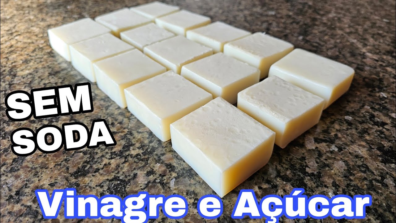 Sabão Caseiro em Barras de Vinagre e Açúcar Sem SODA ☆ Parei de Gastar
