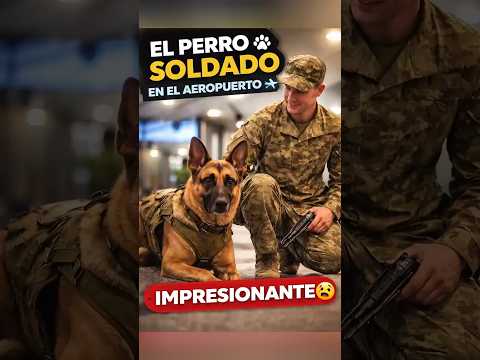 El perro soldado que impresionó a todos en el aeropuerto 🐕‍🦺