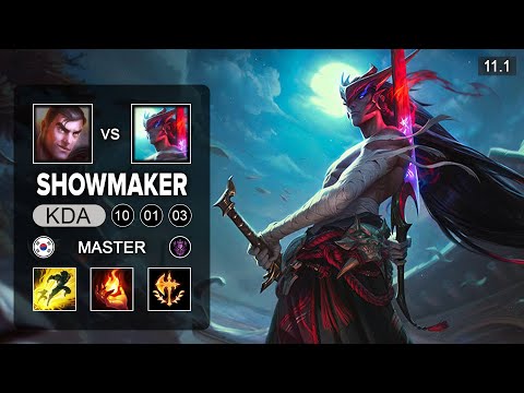 Showmaker Yone Mid vs Jayce -  KR Master patch 11.1