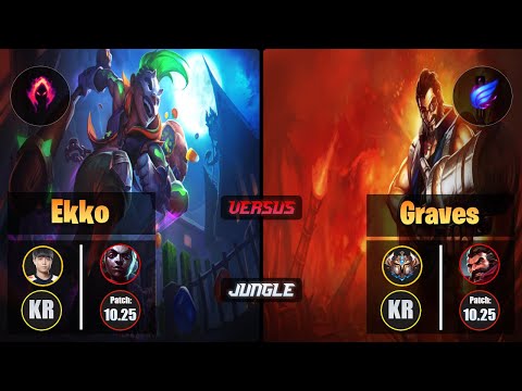 Cuzz EKKO (Jungle) [Dark Harvest] VS GRAVES - Challenger KR Patch 10.25