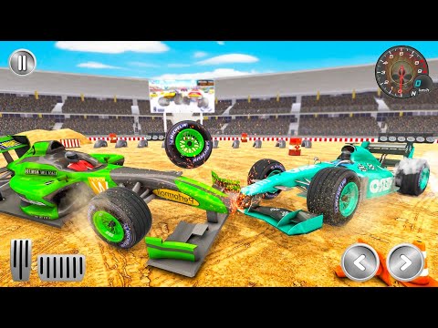 US Police Formula F1 Cars Crashing Demolition Derby Raving Simulator - Android Gameplay.