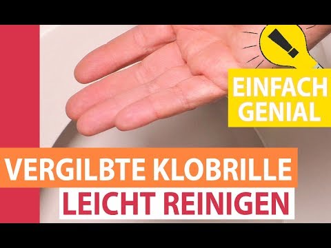 Vergilbte Klobrille leicht reinigen: Toilettensitz von gelb nach weiß