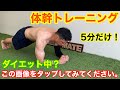 【体幹トレーニング】美しい体を作る為に、5分間だけ道具なしの筋トレを。
