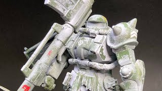 ＦＧザクのケープはがしのガンプラ冬季迷彩に挑戦するライブ配信です😀