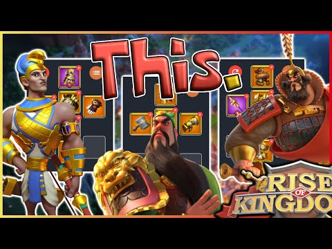 TOP 3 RALLY IN RISE OF KINGDOMS: All About Pairings, Talents, Equipments, Civilization & City Skins!