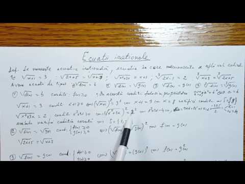 Ecuatii irationale - Algebra - Clasa a X-a - 100205-01