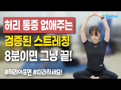 과학적으로 검증된 허리 스트레칭! 8분이면 그냥 끝! 허리 아프신 분들 필독!