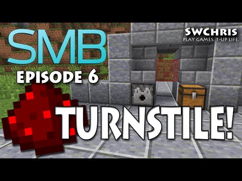 How to Build a Redstone Turnstile (or Turnstyle :P) - Minecraft SMB Server S3E6