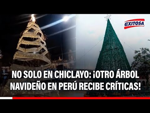 🔴🔵 ¡No solo en Chiclayo!: OTRO ÁRBOL NAVIDEÑO en Perú recibe ola de críticas por su aspecto