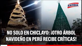 🔴🔵 ¡No solo en Chiclayo!: OTRO ÁRBOL NAVIDEÑO en Perú recibe ola de críticas por su aspecto