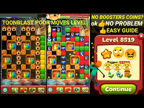 toon blast (POOR) level 8519 🤺STUCK clean GUIDE🏃