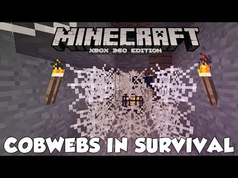 Minecraft Xbox | TU14 Features "How To Get Cobwebs In Survival"