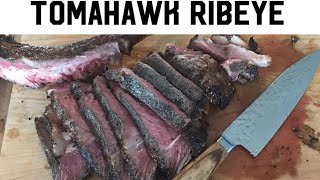 Tomahawk Ribeye Steak! (Massive) Sous Vide then put direct onto COALS!