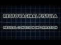 Rectovaginal Fistula Medical Condition