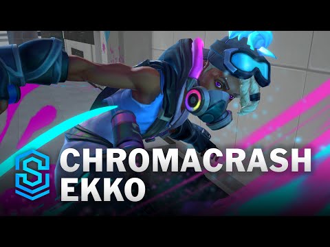 Chromacrash Ekko Wild Rift Skin Spotlight