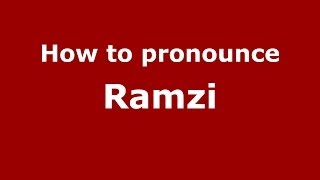 How to pronounce Ramzi